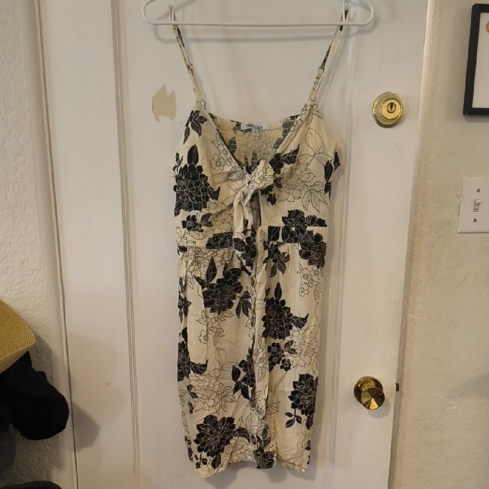 Mimi Chica | Cream and Black Floral Mini Dress